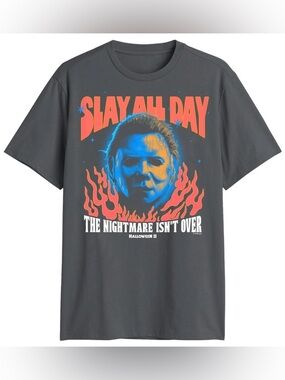 Halloween II, Men's & Big Men's Graphic Tee with Short Sleeves, Most Fiery Mask